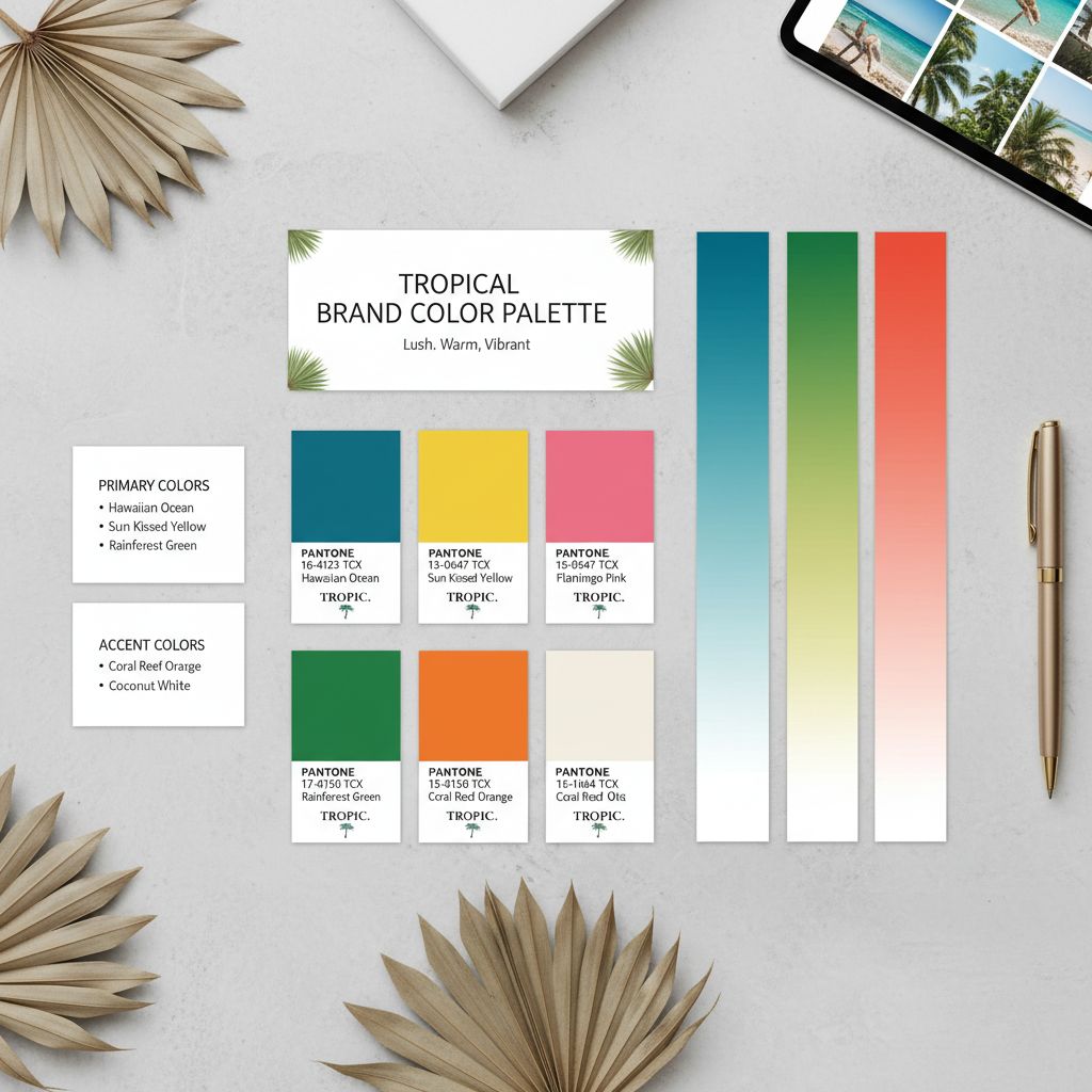 Palette de couleurs tropicales